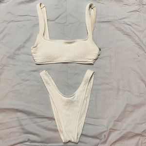 Aerie White High Cut Bikini